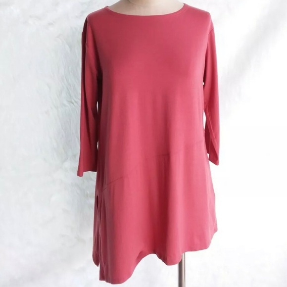 🍂 EILEEN FISHER BALLET NECK TENCEL JERSEY TOP XS - Picture 7 of 10